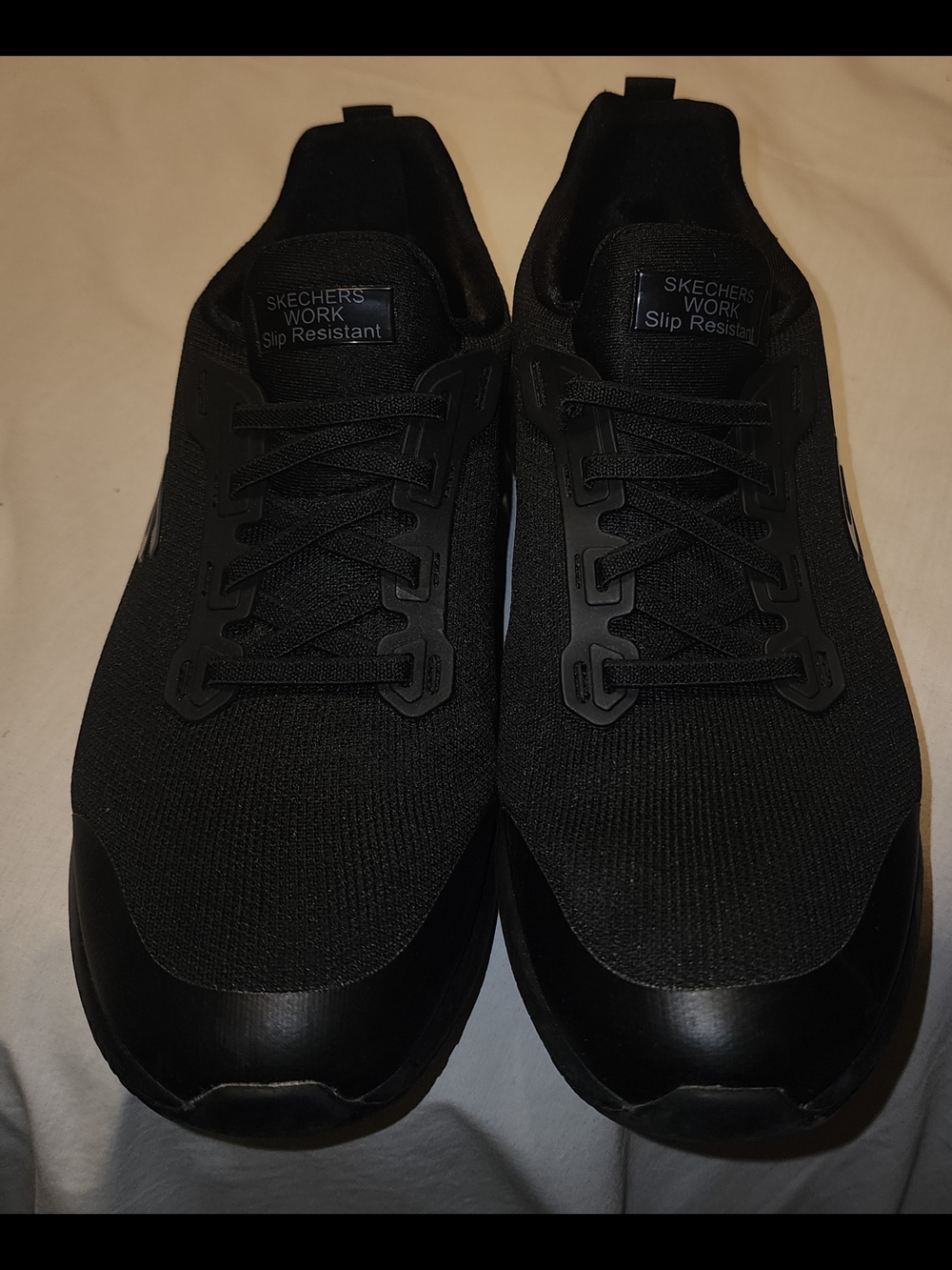 Skechers Men's Black Slip-Resistant Athletic Sneakers